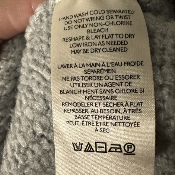 Free People Gray Textured Knit Turtleneck Sweater - Picture 4 of 5